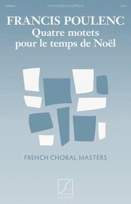 Quatre motets pour le temps de Noel SATB Choral Score cover